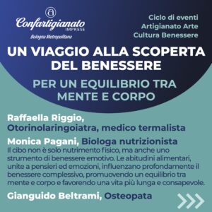 Locandina dell'evento di Confartigianato Bologna Metropolitana dal titolo un viaggio alla scoperta del benessere a castel san pietro terme